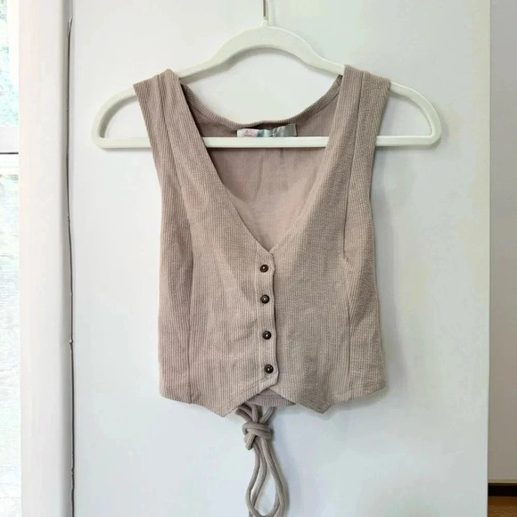 New Free People Roxanne Matching Wide Leg Pants Set Crop Top Vest Purple XS - Picture 6 of 12